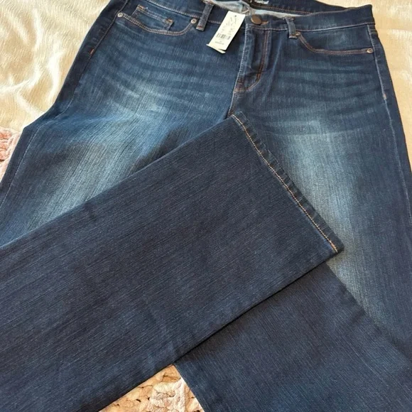 Women's Dark Blue Boot Cut Jeans - Picture 5 of 5